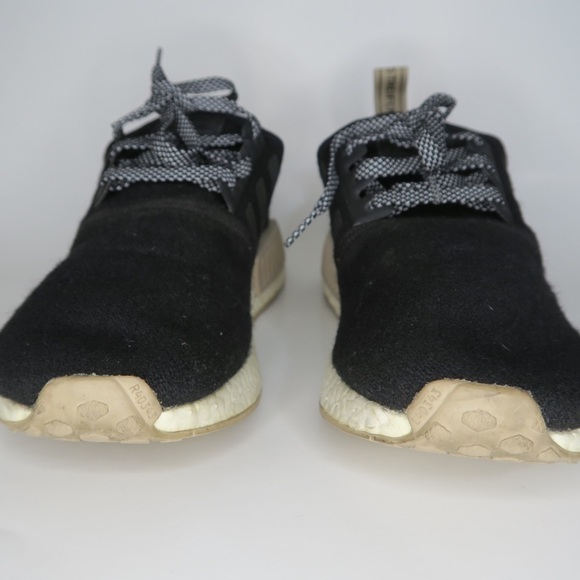 Adidas NMD R1 Trace Khaki Sneakers Wool‎ Black White Champa Exclusive CQ0760 - Picture 5 of 16